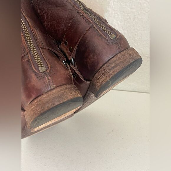 Vintage Frye Phillip Harness Short moto Boot in chocolate brown 7 - Picture 10 of 13